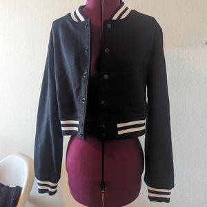 American apparel varsity crop jacket